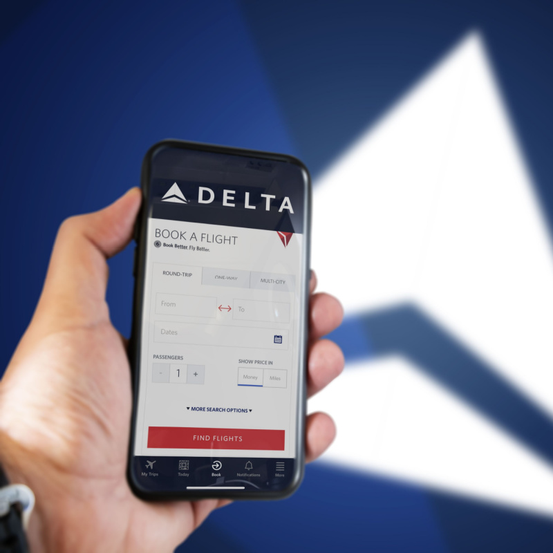 Delta Airlines flight booking application