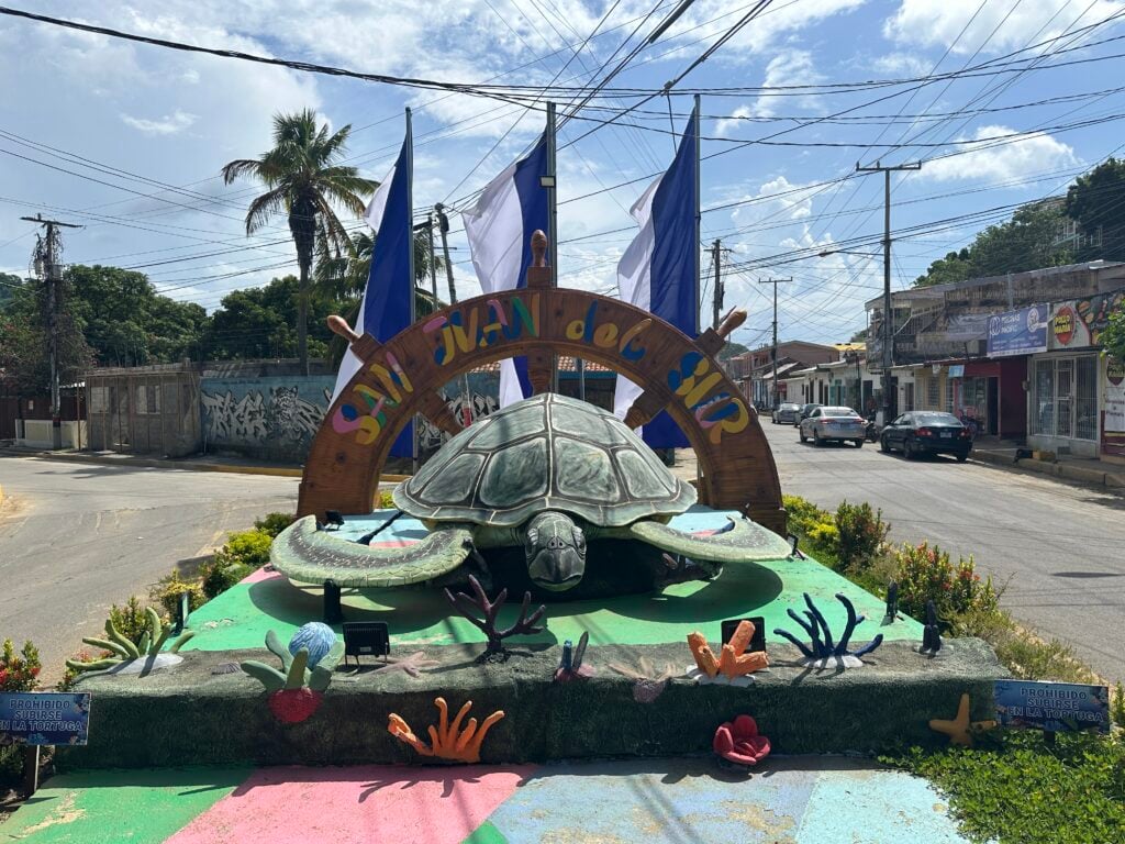 Entrance sign of San Juan del Sur