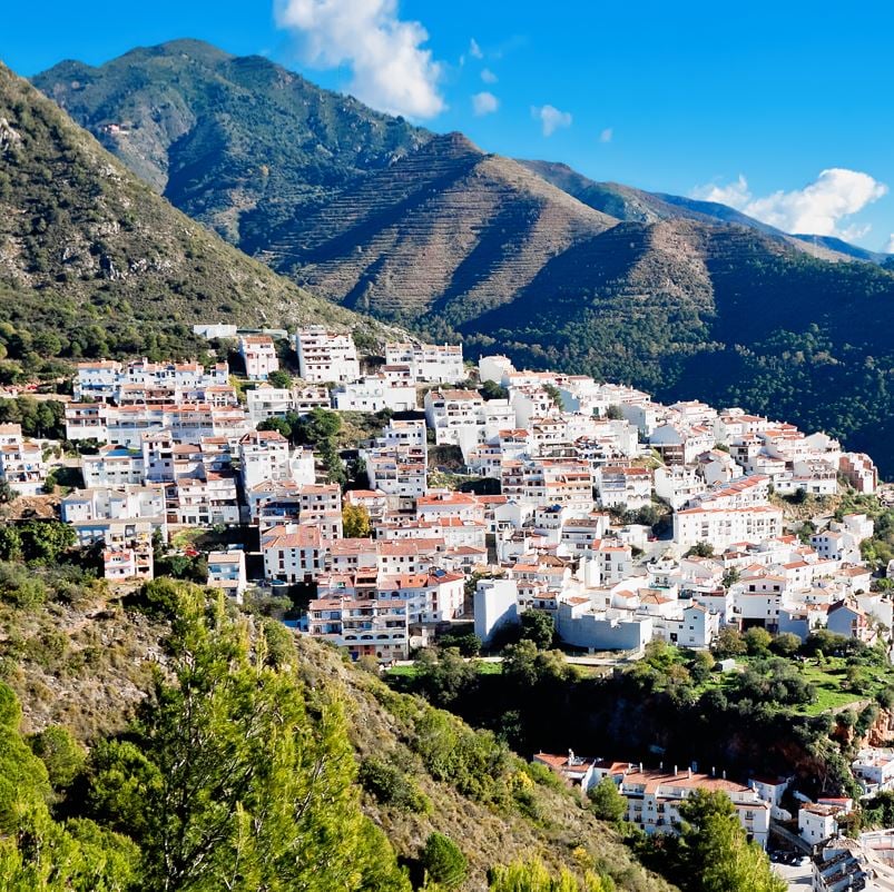 white washed town in spain