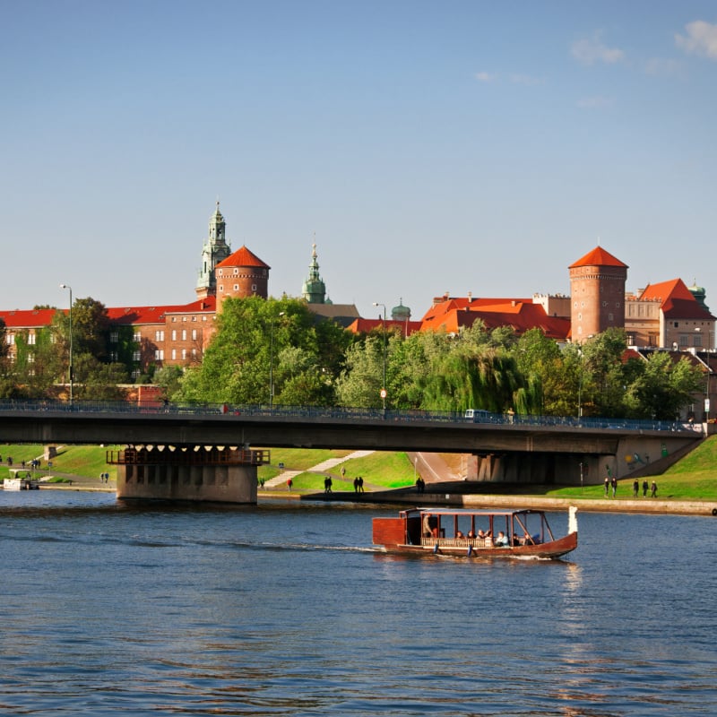 waterfront castle in krakow