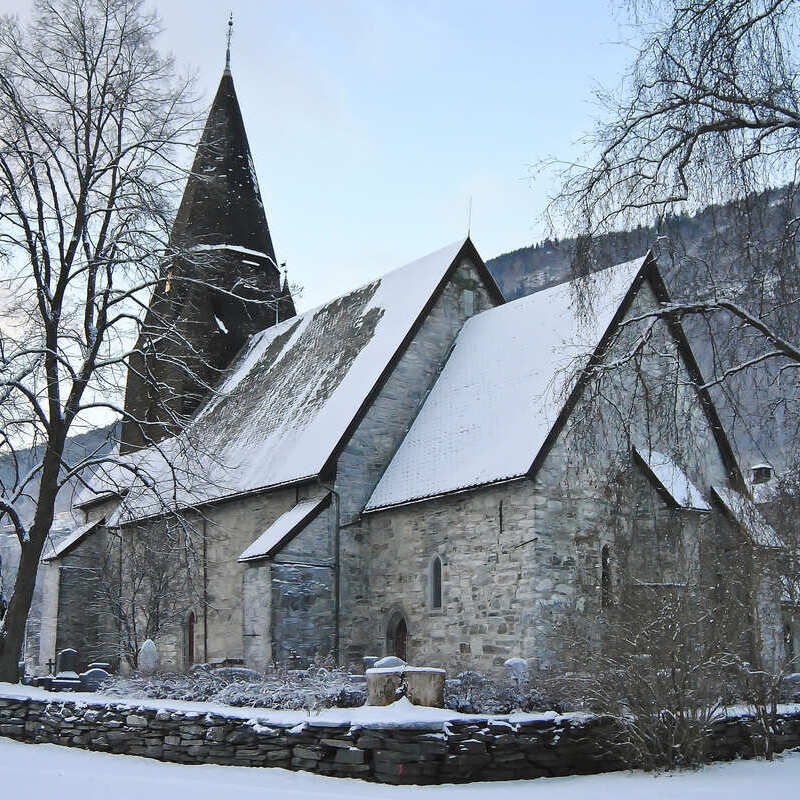 Medieval Church Is Vossvangen, Western Norway, Scandinavia, Northern Europe